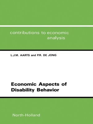 cover image of Economic Aspects of Disability Behavior